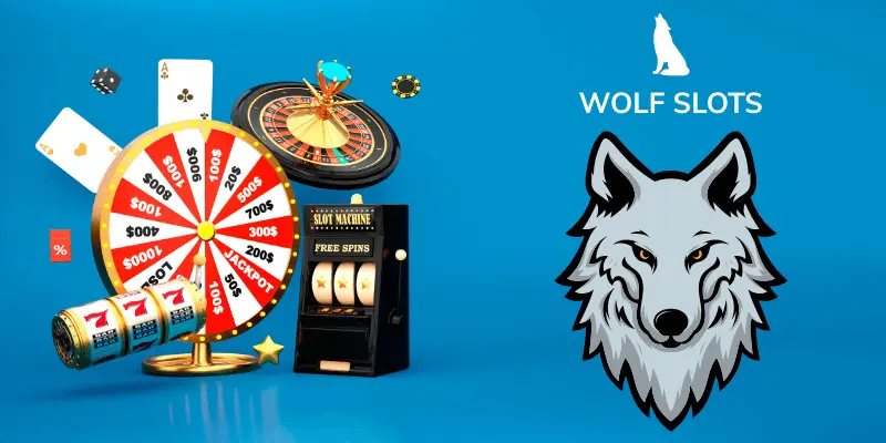 Wolf Slots image with casino elements