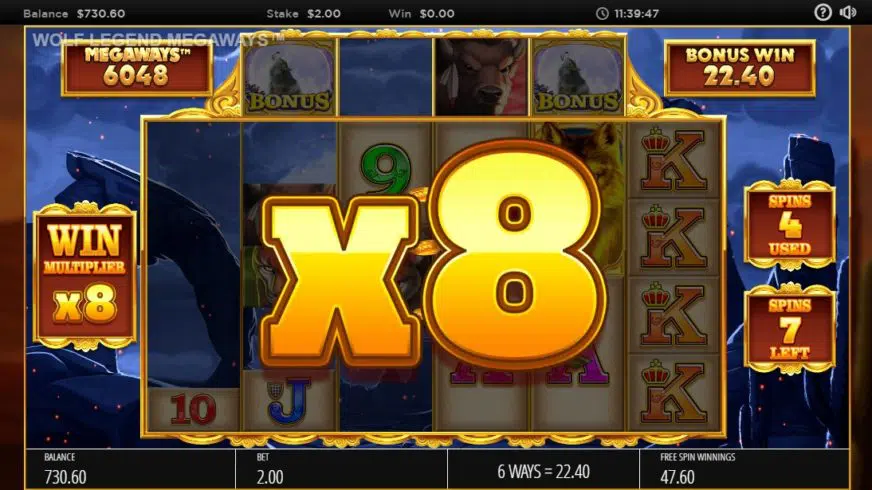 Win in Wolf Legend Megaways 