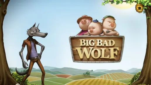 Big Bad Wolf image with pigs and wolf